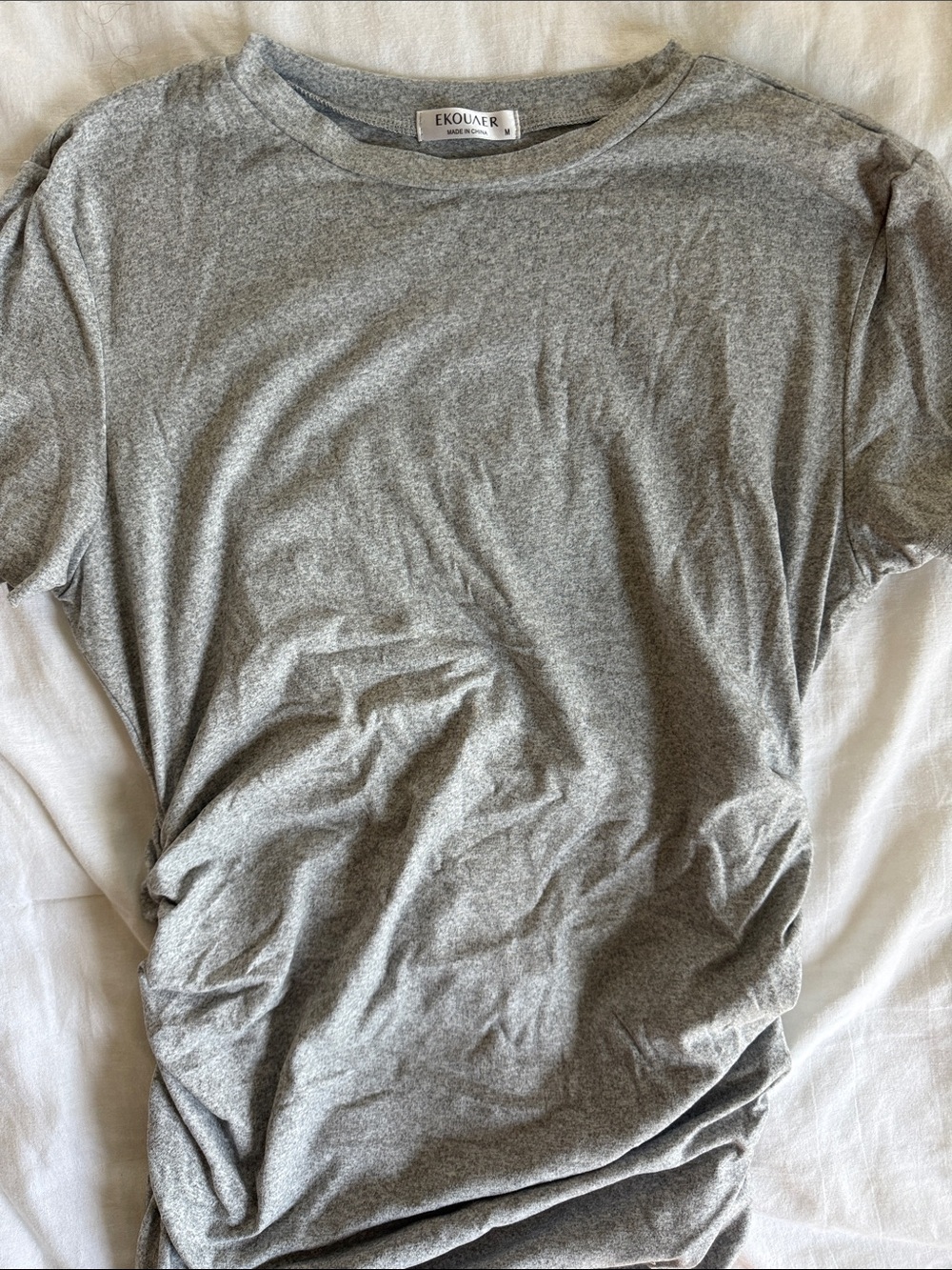 Woman’s maternity Heather Gray Crew Neck T‑Shirt